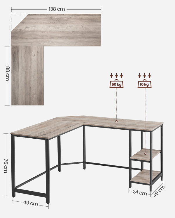 50 l shaped deals desk